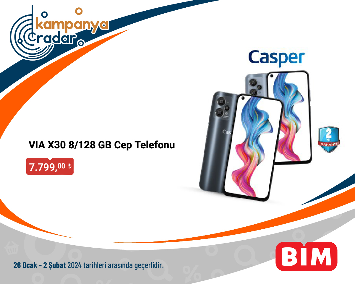 Bim Aktüel VIA X30 8/128 GB Cep Telefonu Bim Aktüel VIA X30 8/128 GB Cep Telefonu