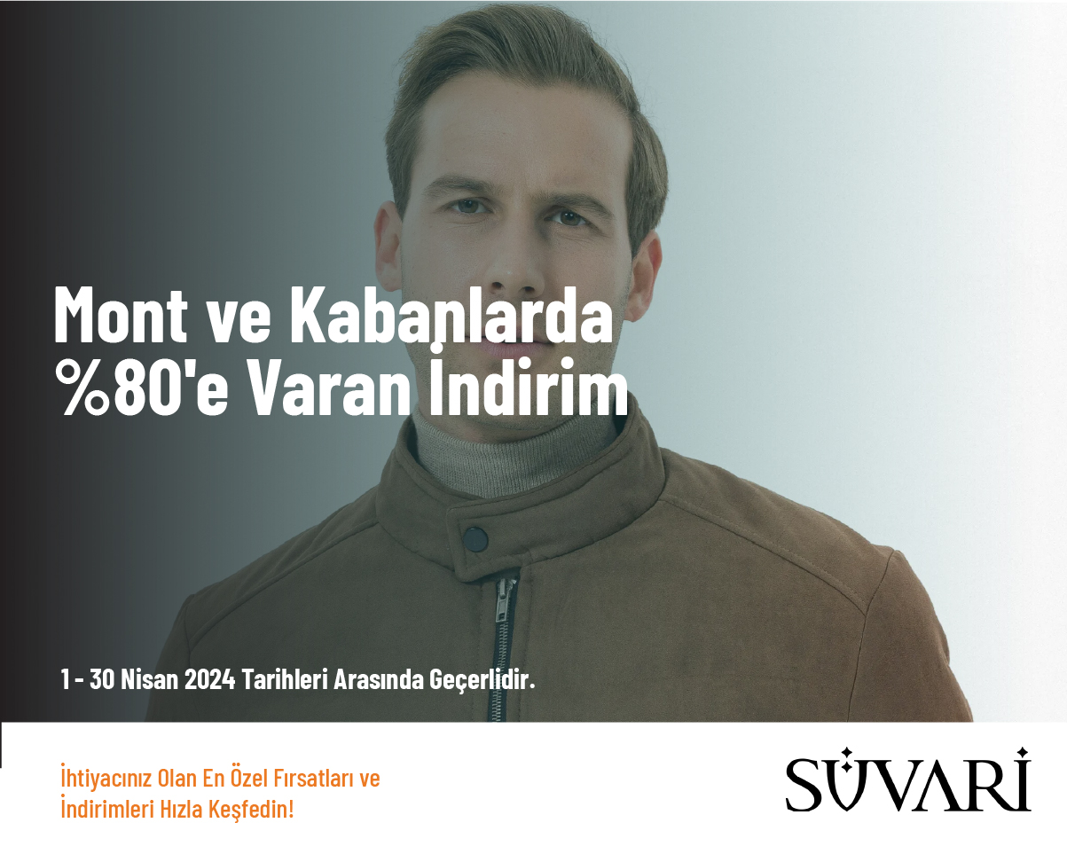 Mont ve Kabanlarda %80'e Varan İndirim