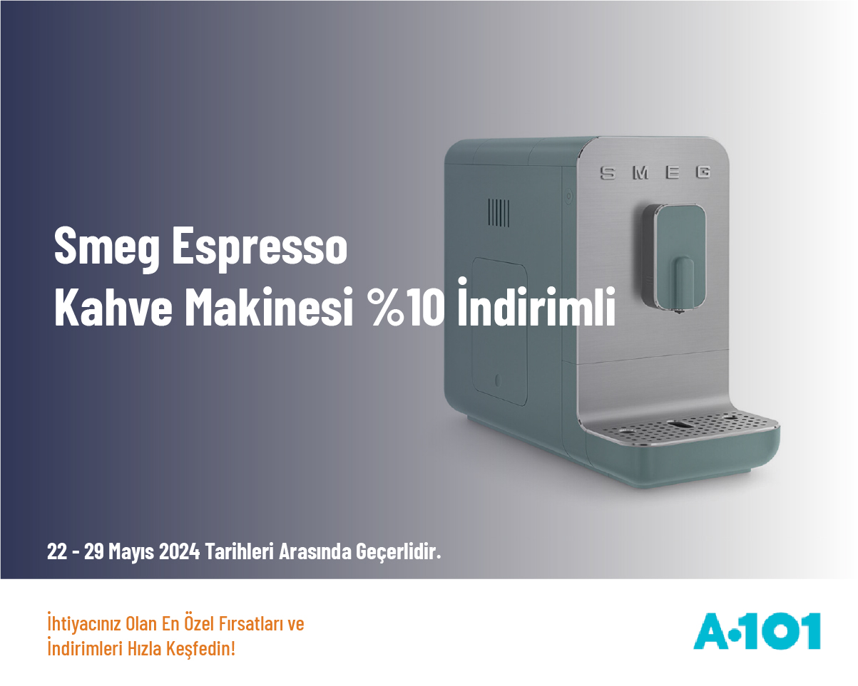 Smeg BCC01EGMEU Espresso Kahve Makinesi %10 İndirimli