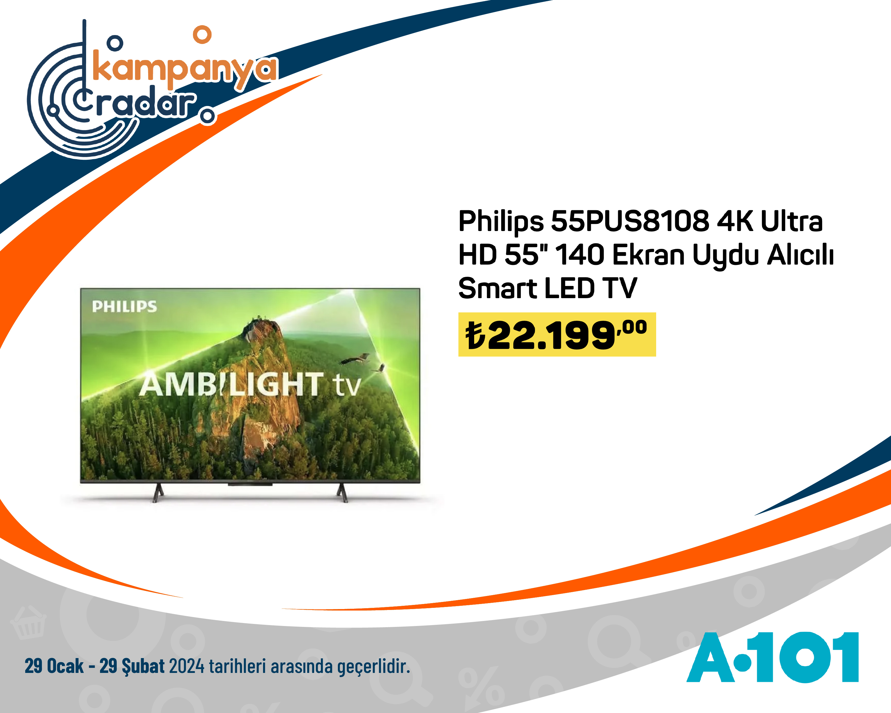 A101 Aldın Aldın Philips 55PUS8108 4K Ultra HD 55" 140 Ekran Uydu Alıcılı Smart LED TV A101 Aldın Aldın Philips 55PUS8108 4K Ultra HD 55" 140 Ekran Uydu Alıcılı Smart LED TV