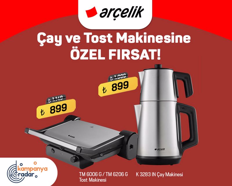 Arçelik çay ve tost makinesi indirim kampanyası