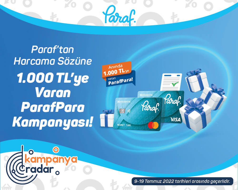 Paraf’tan harcama sözüne 1.000 TL’ye varan ParafPara kampanyası
