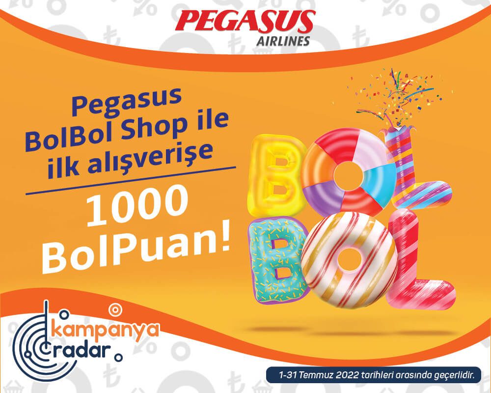 Pegasus BolBol Shop ile ilk alışverişe 1000 BolPuan kampanyası