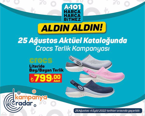 A101 Crocs terlik indirim kampanyası