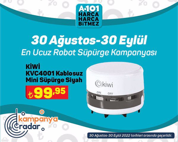 A101 en ucuz robot süpürge! Kiwi robot süpürge 99.95 liraya satışta