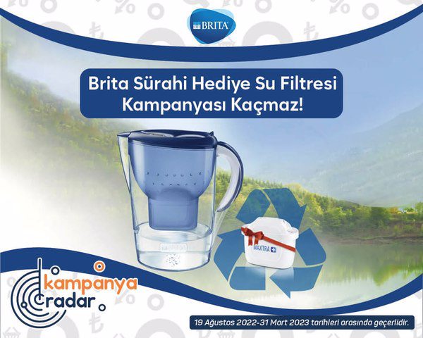 Brita sürahi hediye su filtresi kampanyası kaçmaz