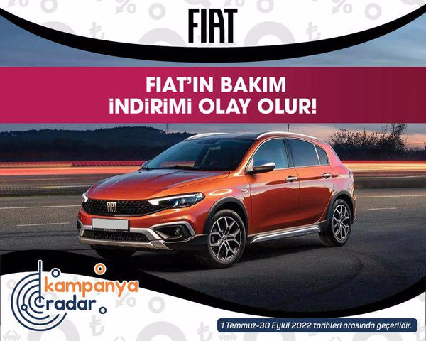 Fiat bakım indirimi! Yüzde 20 işçilik indirimi ve yüzde 20 yedek parça indirimi