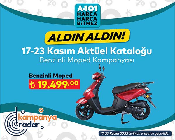 A101 benzinli moped (motor) kampanyası