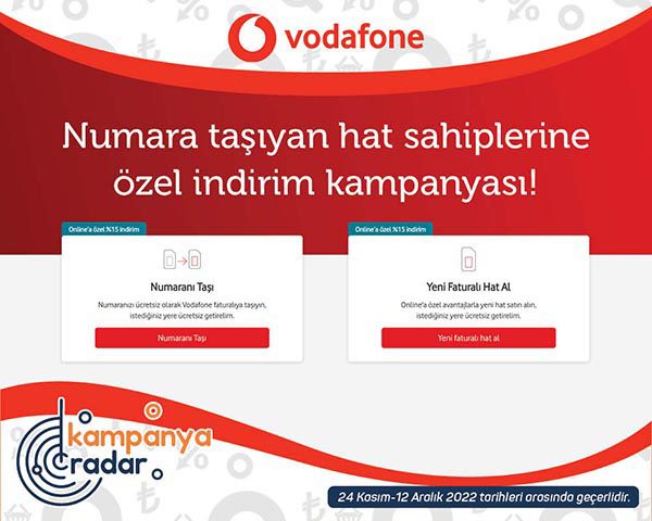 Vodafone'dan numara taşıyan hat sahiplerine özel indirim kampanyası