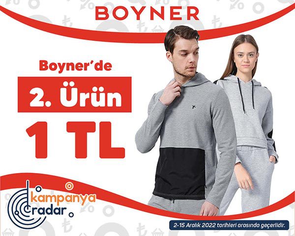 Boyner’de 2. ürün 1 TL kampanyası