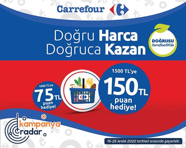 Carrefour 150 TL puan hediye kampanyası