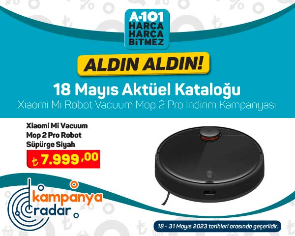 A101 Xiaomi Mi Robot Vacuum Mop 2 Pro indirim kampanyası