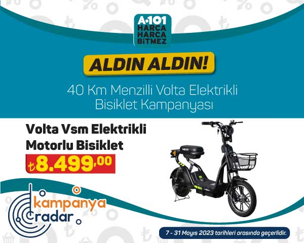 A101’de 40 km menzilli Volta elektrikli bisiklet kampanyası