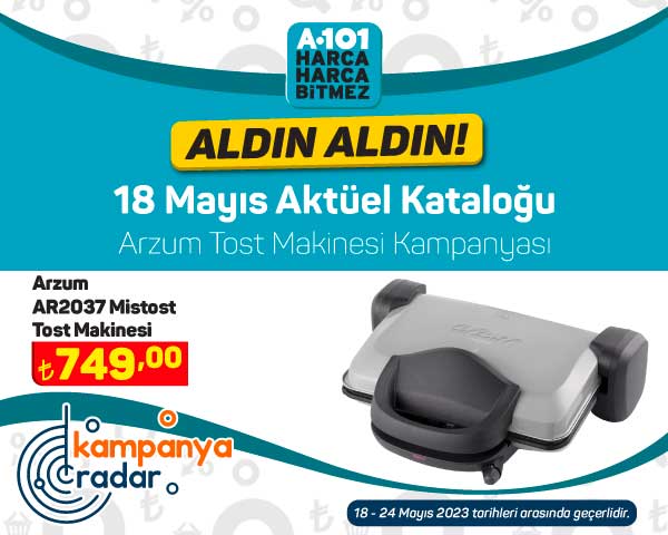 A101'de Arzum tost makinesi kampanyası