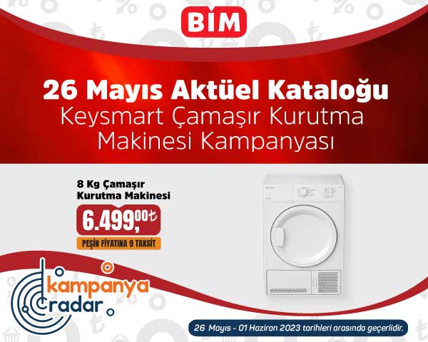Bim'de Keysmart marka çamaşır kurutma makinesi kampanyası