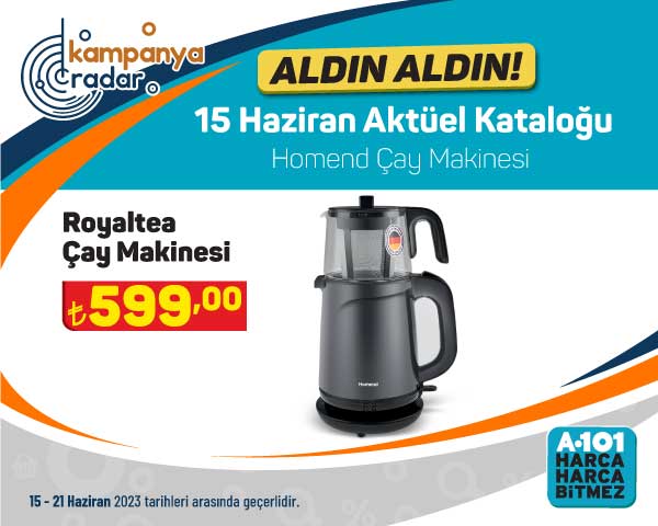 A101 markette Homend çay makinesi kampanyası