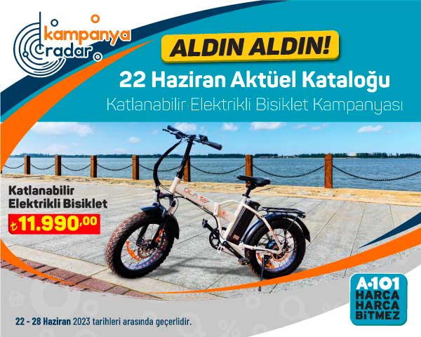 A101'in 22 Haziran aktüel kataloğunda katlanabilir elektrikli bisiklet kampanyası