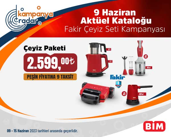 Bim market Fakir çeyiz seti kampanyası