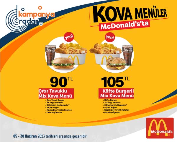 McDonald's yeni kova menülerde büyük indirim kampanyası