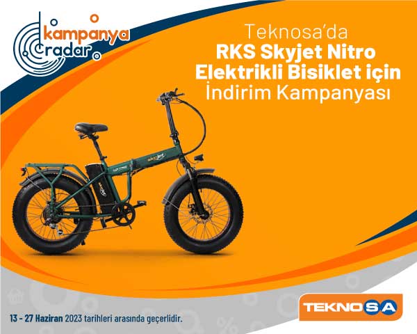 Teknosa’da RKS Skyjet Nitro elektrikli bisiklet için indirim kampanyası
