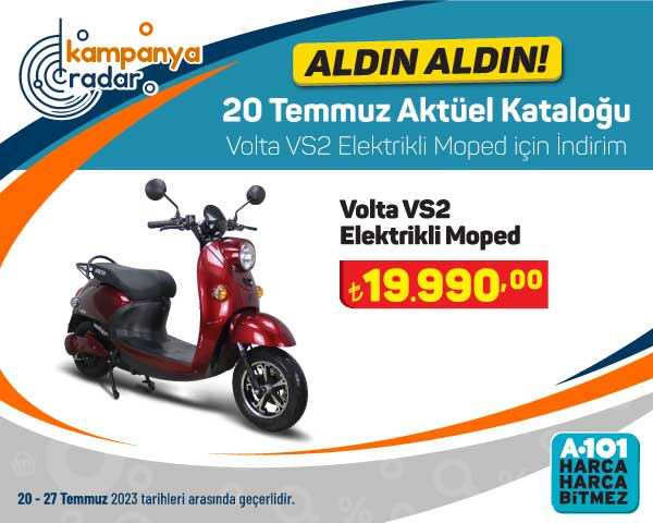 A101 indirim kataloğunda Volta VS2 elektrikli moped için indirim