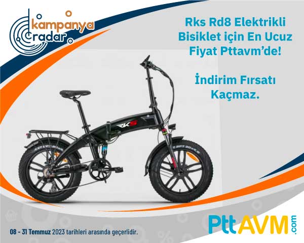 RKS RD8 elektrikli bisiklet için en ucuz fiyat PttAVM’de! İndirim fırsatı kaçmaz