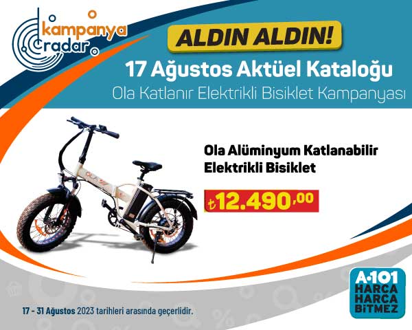 A101 Ola katlanır elektrikli bisiklet için indirim kampanyası