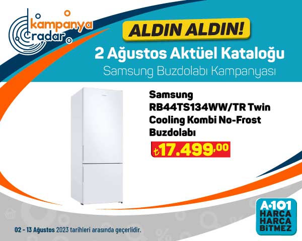 A101’de online satışa özel Samsung no-frost buzdolabı kampanyası