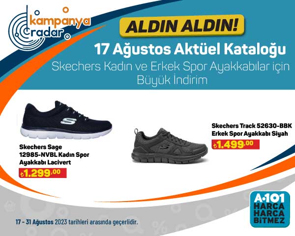 A101’de Skechers kadın ve erkek spor ayakkabılar için büyük indirim fırsatı