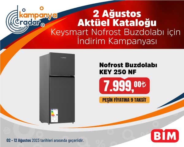 Bim’de Keysmart Nofrost buzdolabı için indirim kampanyası