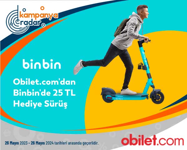 Obilet.com'dan BinBin'de 25 liralık hediye sürüş