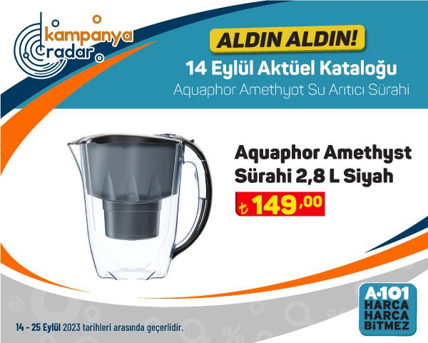 A101’de Aquaphor Amethyot su arıtıcı sürahi