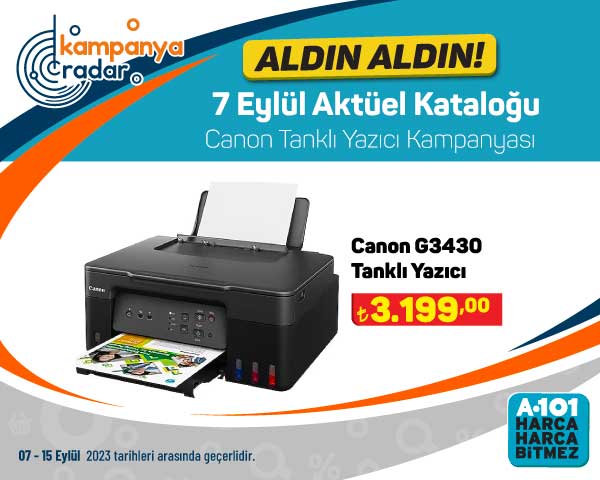 A101’de Canon tanklı yazıcı için indirim kampanyası