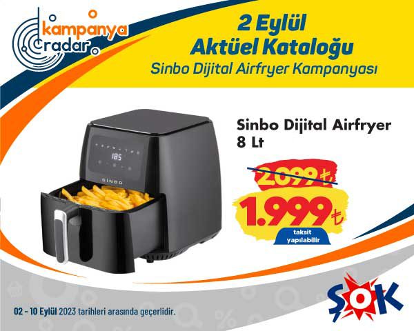 Şok’ta Sinbo dijital airfryer indirim kampanyası