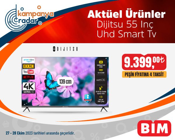 Bim Aktüel Ürünler - Dijitsu 55 İNÇ UHD SMART TV