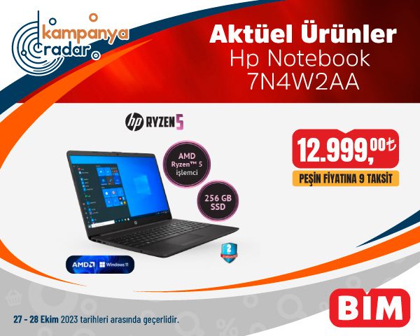 Bim Aktüel Ürünler - HP Notebook 7N4W2AA