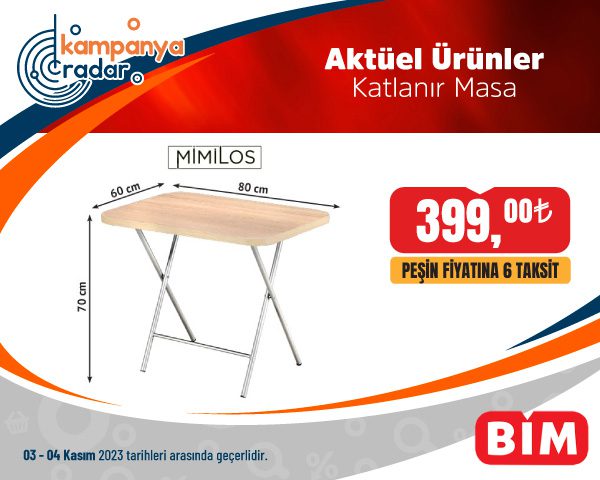 Bim Aktüel Ürünler - Katlanır Masa