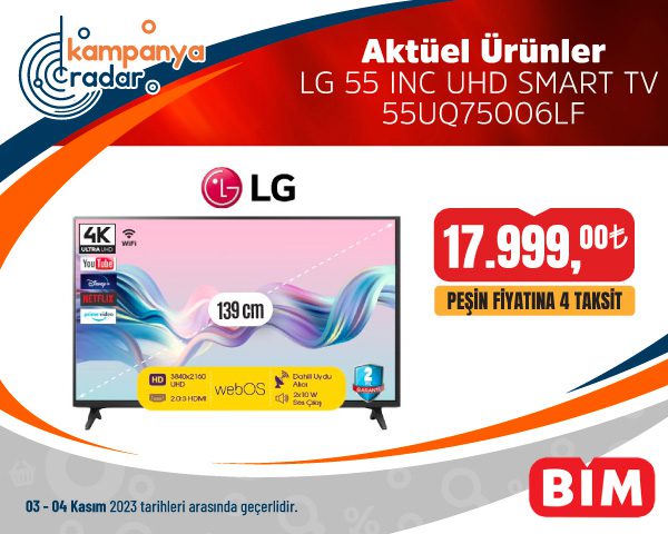 Bim Aktüel Ürünler - LG 55 INC UHD SMART TV