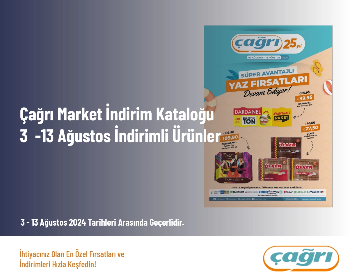 Çağrı Market İndirim Kataloğu - 3  -13 Ağustos İndirimli Ürünler