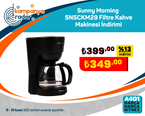 A101 Sunny Morning SN5CKM29 Filtre Kahve Makinesi İndirimi