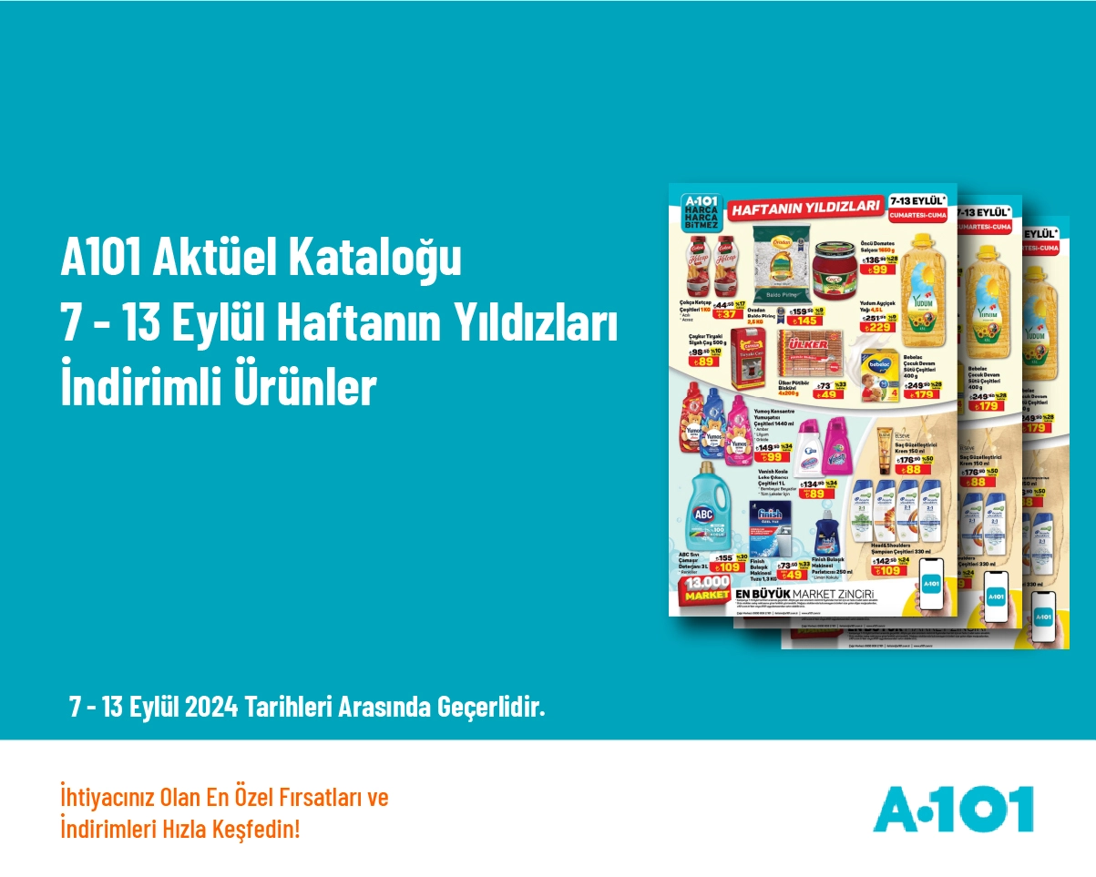 A101 Aktüel Kataloğu - 7 - 13 Eylül Haftanın Yıldızları İndirimli Ürünler