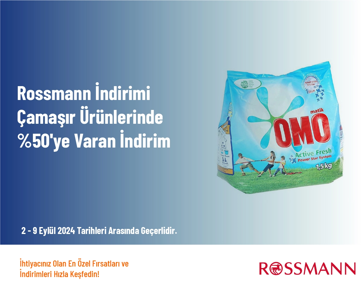 Rossmann İndirimi - Çamaşır Ürünlerinde %50'ye Varan İndirim