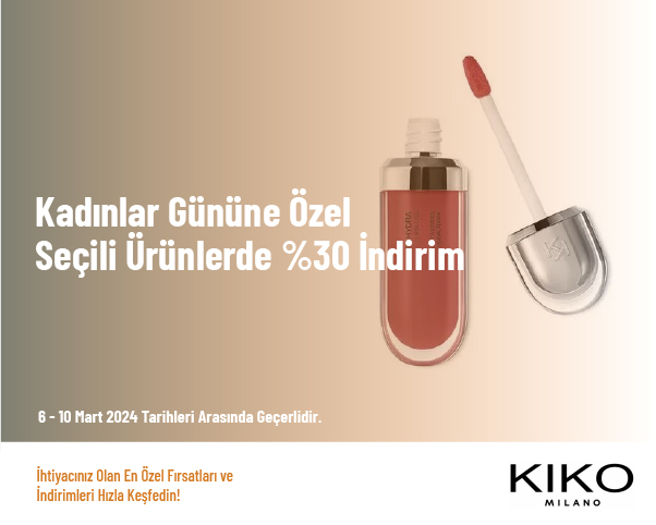 Kadınlar Gününe Özel Seçili Ürünlerde %30 İndirim