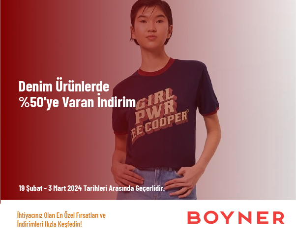 Denim Ürünlerde %50'ye Varan İndirim