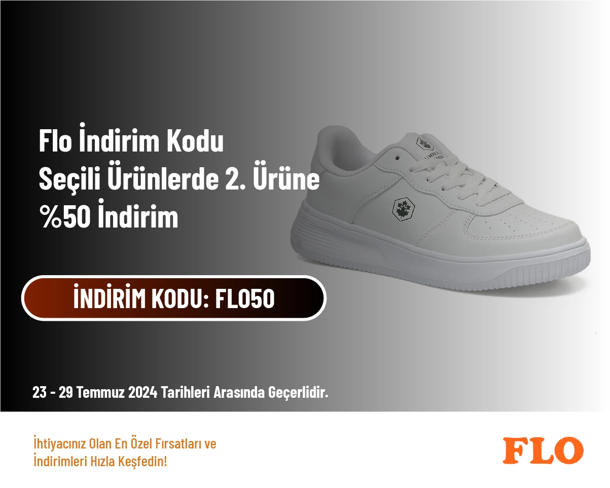 Flo İndirim Kodu - Seçili Ürünlerde 2. Ürüne %50 İndirim