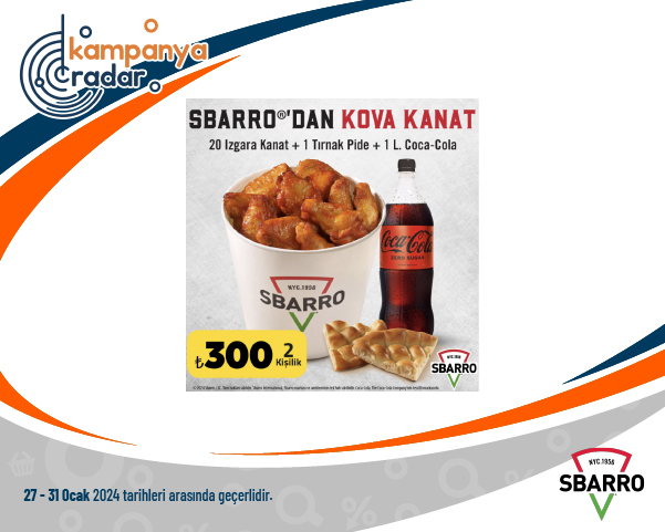 Sbarro’dan 20'li Kanat Kova Kampanyası Sbarro’dan 20'li Kanat Kova Kampanyası