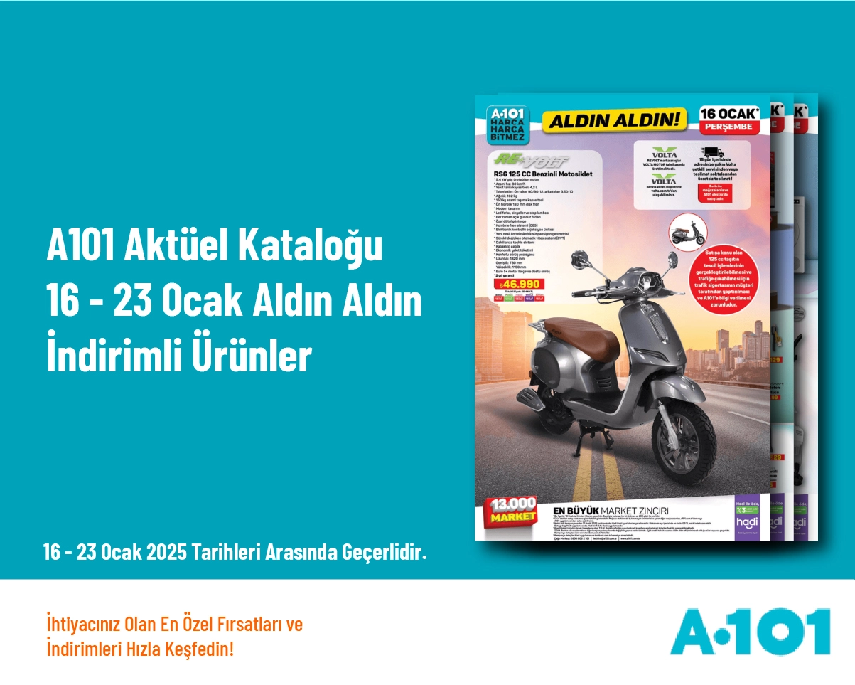 A101 Aktüel Kataloğu - 16 - 23 Ocak Aldın Aldın İndirimli Ürünler