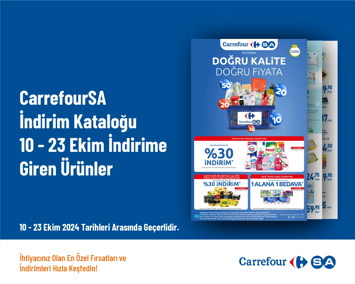 CarrefourSA İndirim Kataloğu - 10 - 23 Ekim İndirime Giren Ürünler