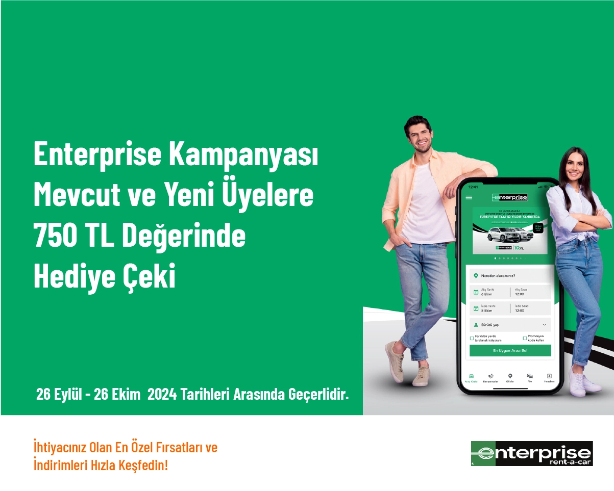 Enterprise Kampanyası - Mevcut ve Yeni Üyelere 750 TL Değerinde Hediye Çeki