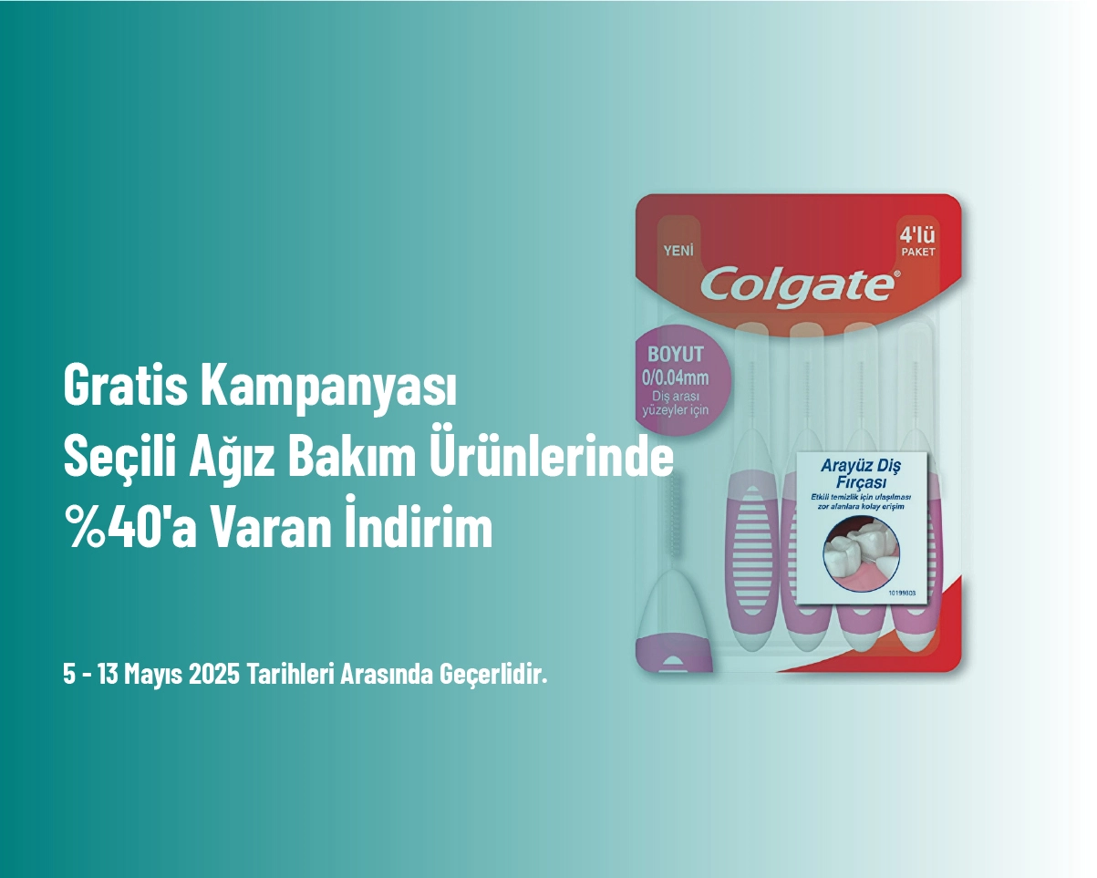 Gratis Kampanyası - Seçili Ağız Bakım Ürünlerinde %40'a Varan İndirim Gratis Kampanyası - Seçili Ağız Bakım Ürünlerinde %40'a Varan İndirim